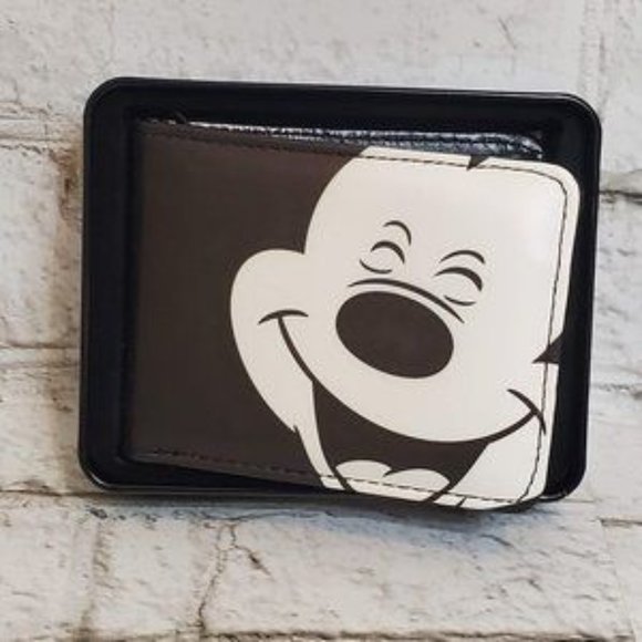 BUCKLE DOWN MENS BLACK DISNEY MICKEY MOUSE WALLET